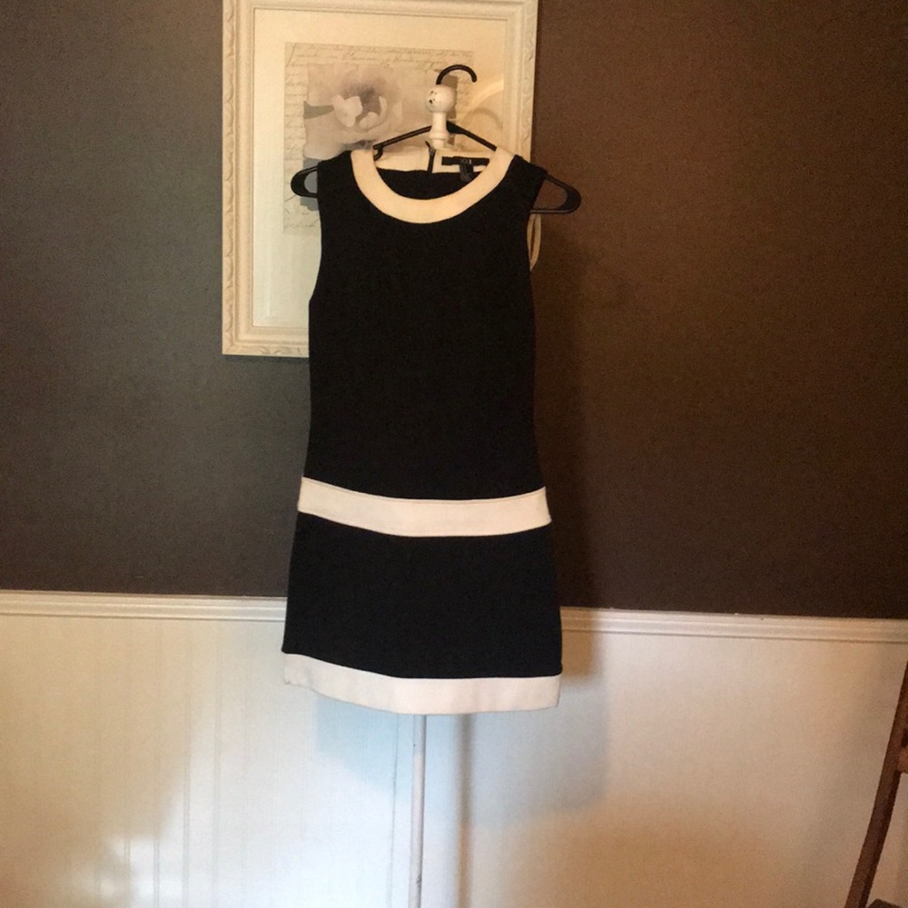 Black and white mini dress